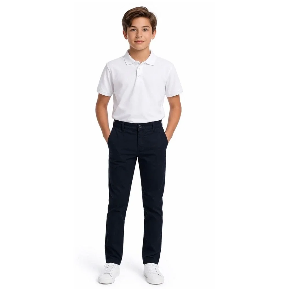 The Childrens Place Boys Navy Blue School Uniform Pants